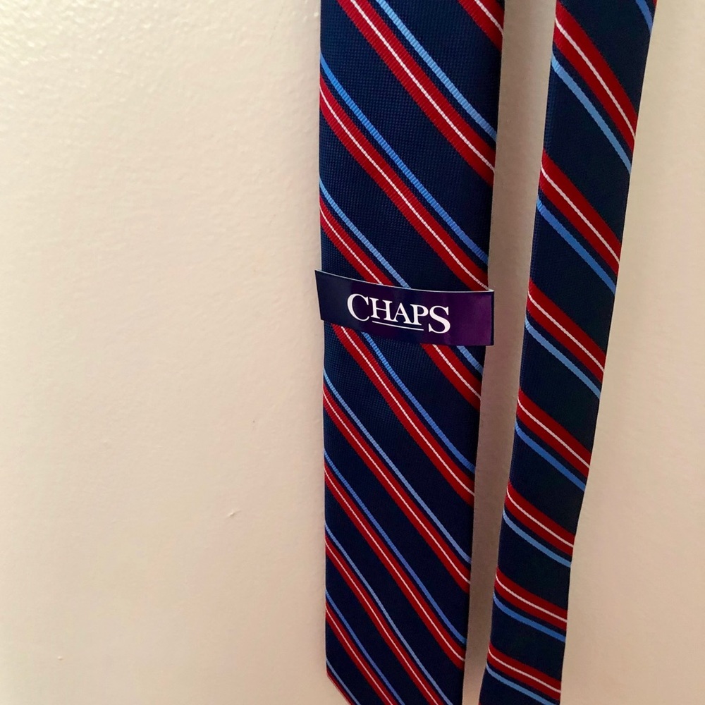 CHAPS red, white, and blue tie